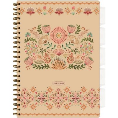 Argus Spirálový sešit s rozdružovačem A4 Floral scape – Hledejceny.cz
