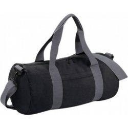 BagBase sportovní oválná přes rameno 20 l černá šedá grafitová 50 x 25 x 25 cm BG140