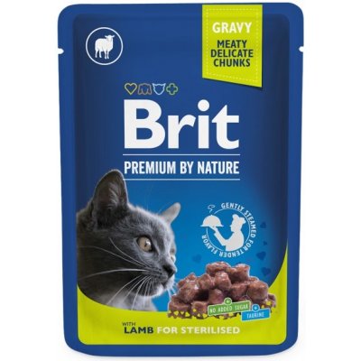 Brit Premium by Nature Chunks with Lamb in Gravy for Sterilised Cats 100 g – Zboží Mobilmania