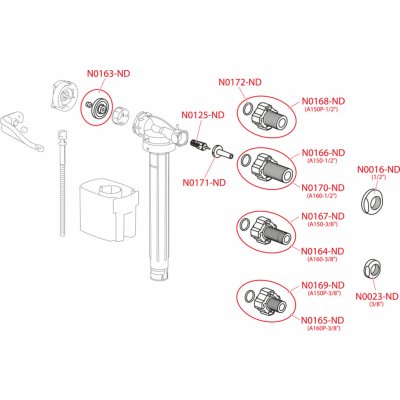 Alcadrain napouštěcí ventil A150P A150P-3/8 – HobbyKompas.cz