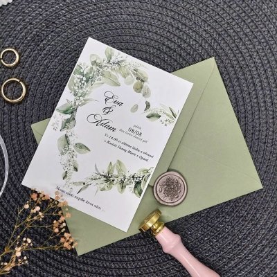 Svatební oznámení Eukalyptus 2 – Zboží Dáma