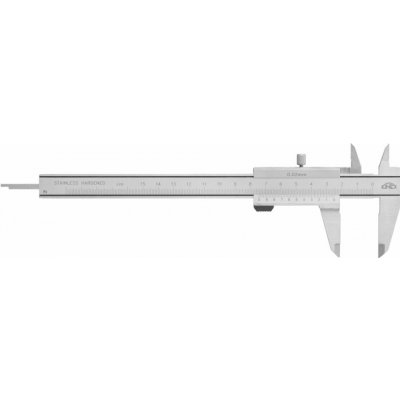 KINEX Posuvné měřítko 150 mm, 0,02 mm, 40 mm, paralelní vedení - PRO LEVÁKY, DIN 862 6000-12-150
