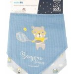 Canpol Babies První Mušelínový Bryndáček 2 ks Bonjour ParisBlue – Zboží Mobilmania