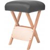 Masážní stůl a židle vida x L Masážní skládací stolička 12 cm tlustý sedák černá