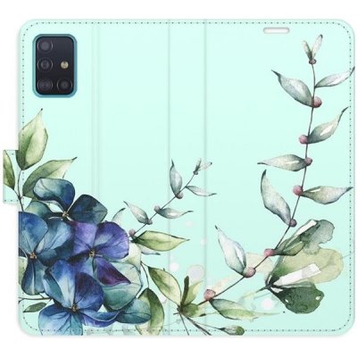 Pouzdro iSaprio flip Blue Flowers Samsung Galaxy A51 – Zboží Mobilmania