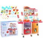 BB-Shop Velká dětská kuchyňka lednice + trouba červená/oranžová barva – Zboží Dáma