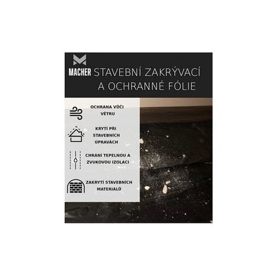 Foliarex Stavební zakrývací a ochranná fólie 4 x 6 m, 100 um černá – Zboží Živě