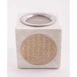 Holy Smokes Aroma lampa a Kadidelnice 2 v 1 Flower of life Květ života Mramor 10 x 10 x 9 cm – Zboží Dáma