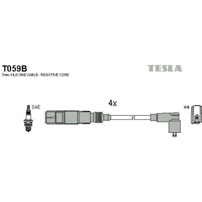 Sada kabelů pro zapalování TESLA T059B – Hledejceny.cz