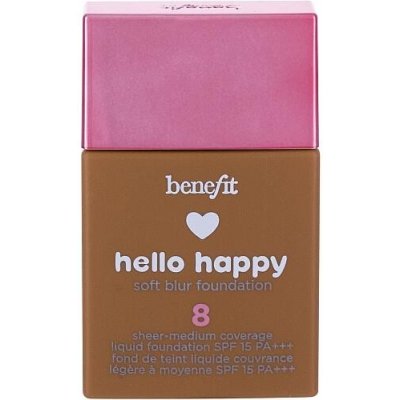 Benefit Hello Happy Tekutý make-up s uv filtrem SPF15 08 Tan warm 30 ml – Zboží Mobilmania