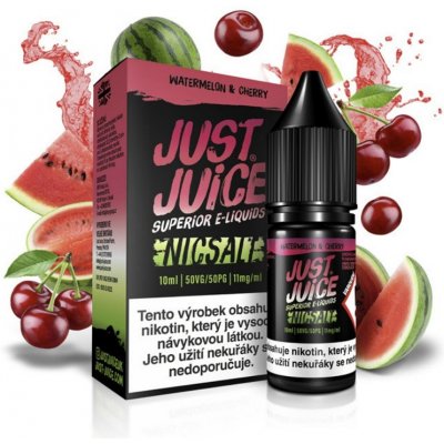 Just Juice Salt Watermelon & Cherry 10 ml 20 mg – Zbozi.Blesk.cz