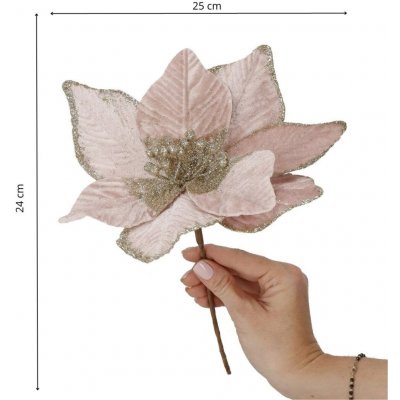 Springos CA1234 VÁNOČNÍ OZDOBA POINSETTIA 25 CM – Hledejceny.cz