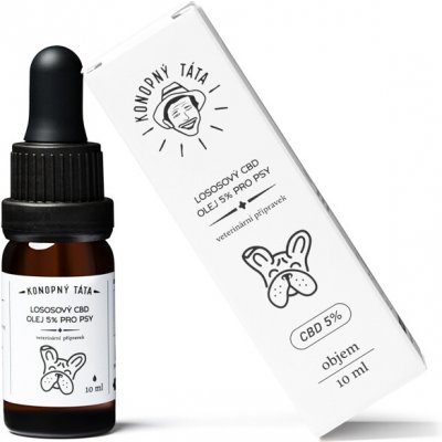 Konopný Táta CBD lososový olej pro psy 5% 10 ml – Hledejceny.cz
