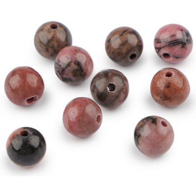 Rodonit tmavý, minerální korálky Ø6 mm Varianta: rodonit, Balení: 10 ks – Zboží Mobilmania