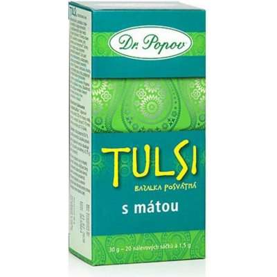 Dr.Popov Tulsi s mátou bylinný čaj porcovaný 30 g