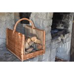 Vingo Světlý hranatý koš na dřevo s pytlovinou 50 x 36 cm – Sleviste.cz