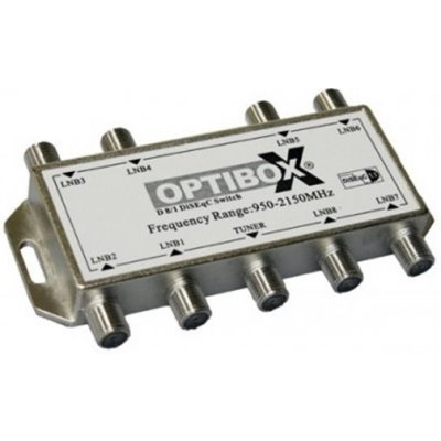 Přepínač DISEQC switch D8/1 Optibox (950-2150MHz) – Zbozi.Blesk.cz