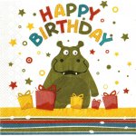 Ubrousek 33x33cm Šťastné narozeniny – Zboží Dáma