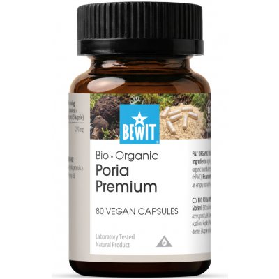 BEWIT Poria Premium BIO ≥ 30% betaglukanů 160 kapslí – Hledejceny.cz