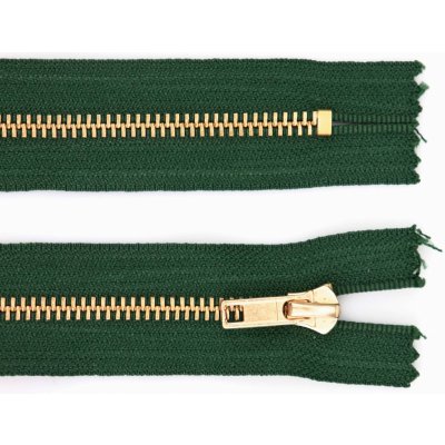 Kovový zip nedělitelný 16 cm, Ø 6 mm lahvově zelený – Zboží Mobilmania