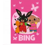 Jerry Fabrics Dětská fleecová deka Králíček Bing Butterflies – Zboží Mobilmania