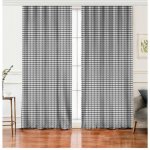 Mila Home Houndstooth Check závěs bílá/šedá – Hledejceny.cz