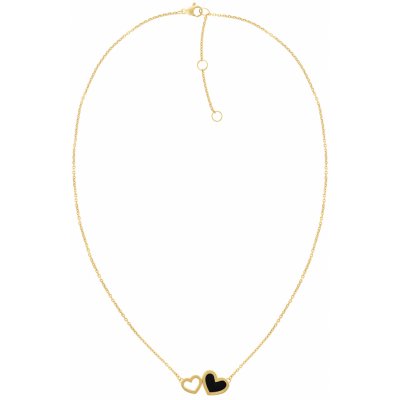 Tommy Hilfiger Půvabný pozlacený náhrdelník se srdíčky 2780742 – Zboží Mobilmania