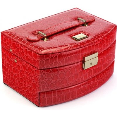 Kufřík na šperky Vanda červená BEA18020s1 – Zboží Mobilmania