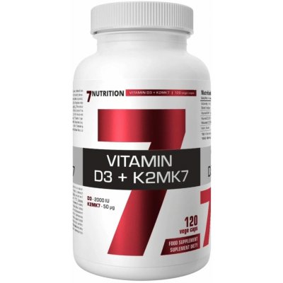 7Nutrition Vitamin D3+K2MK7 120 Vege kapslí – Hledejceny.cz