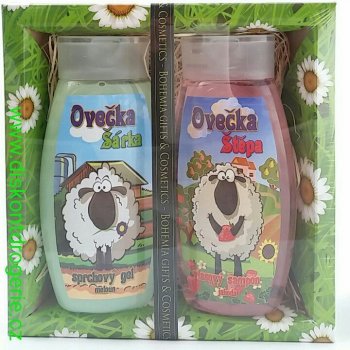 Bohemia Kids ovečka Šárka sprchový gel 250 ml + ovečka Štěpa šampon na vlasy 250 ml dárková sada