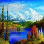 Norimpex Diamantové malování Horské jezero 30 x 40 cm – Sleviste.cz