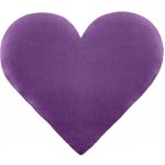 Bellatex Polštář ve tvaru srdce fialová 42x48