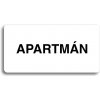 Piktogram Accept Piktogram "APARTMÁN" (160 × 80 mm) (bílá tabulka - černý tisk bez rámečku)