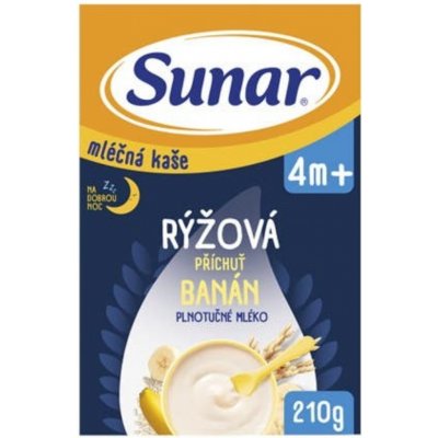 Sunar Ml.rýžová kaše Banán na dobrou noc 210 g – Sleviste.cz