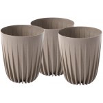 Lamela Květináč MIRA 19 cm, coffee LATTÉ, 3 ks – Sleviste.cz