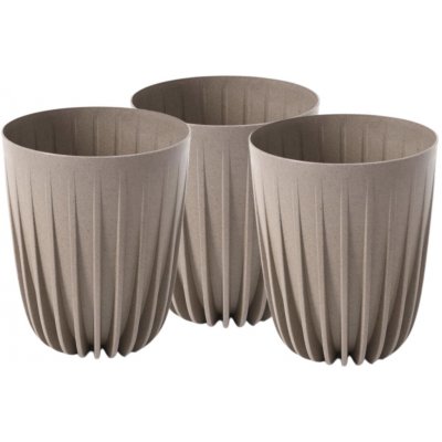 Lamela Květináč MIRA 19 cm, coffee LATTÉ, 3 ks – Sleviste.cz