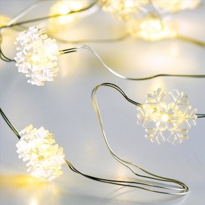 ACA Lighting LED dekorační girlanda sněhové vločky teplá bílá barva 200 cm IP20 2x baterie AA – Hledejceny.cz
