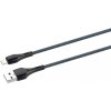 Flex kabel LDNIO LS522 2m USB – Lightning kabel (šedomodrý)