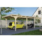 SKAN HOLZ Přístřešek na auto Emsland 404 x 846 cm přírodní – HobbyKompas.cz