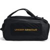 Cestovní tašky a batohy Under Armour Contain Duo MD BP Duffle Black/Metallic Gold 50 L