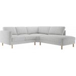 Micadoni Šedá rohová pohovka Eden 267 cm pravá – Zboží Dáma