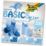 Folia 464/1010 Origami papír Basics 80 g/m2 10 x 10 cm 50 archů modrý – Zboží Dáma