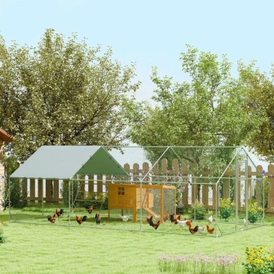 PawHut Ocelový výběh pro kuřata 300 x 600 x 195 cm – Zbozi.Blesk.cz