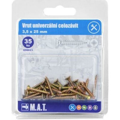 M.A.T. GROUP vrut un.celozávit 3,5x 25mm ZZ (35ks) – Hledejceny.cz