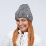 Krumlovanka dámská pletená čepice beanie s lurexem béžová – Zboží Mobilmania