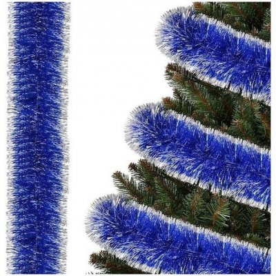 SPRINGOS Vánoční řetěz Girlanda Premium 6m modro-stříbrná – Hledejceny.cz