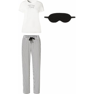 Esmara dámské pyžamo kr.rukáv bílo černé – Zboží Mobilmania