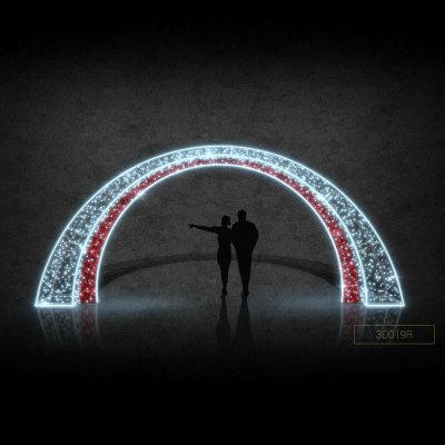 Easy Fix 3D LED světelná brána 860 × 350 cm, ledově bílá, 230 V, 272 W, 3 díly – Hledejceny.cz