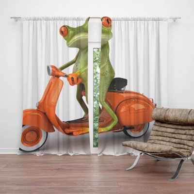 Sablio Závěs Žába na motorce: 2ks 140x250cm – Hledejceny.cz