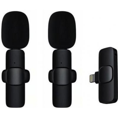 2v1 Lightning Lavalier Wireless Microphone (vč. Aku) – Zboží Mobilmania